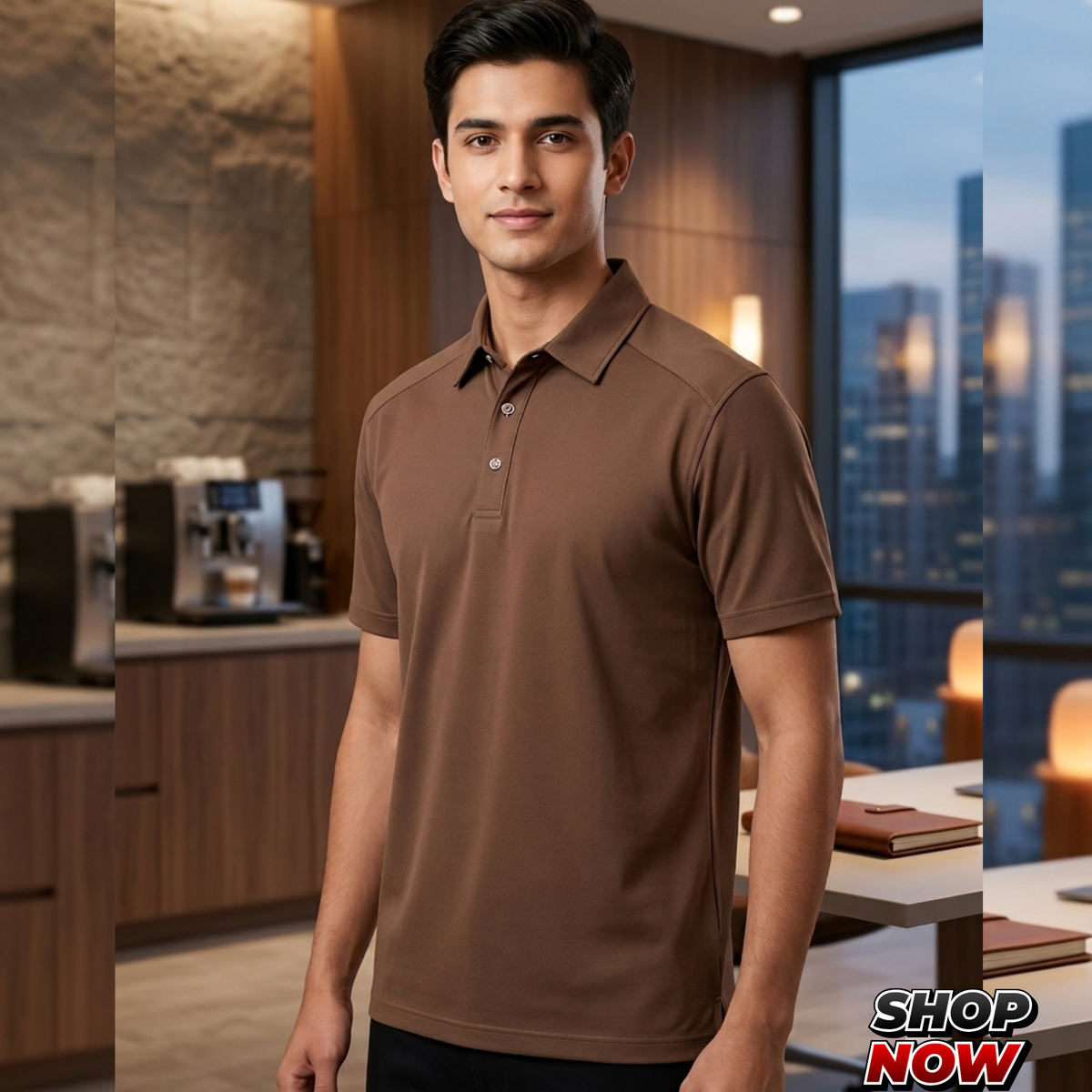 Men's Gray Jersey Polo Shirt | Gelani Summer Stitched 2026