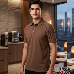 Men's Gray Jersey Polo Shirt | Gelani Summer Stitched 2026