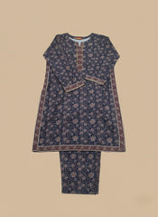 Women’s Floral Suit – Navy Printed Tunic & Trousers Set