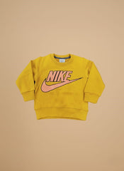 Kids Branded Sweatshirt – Yellow Graphic Pullover with Logo Print