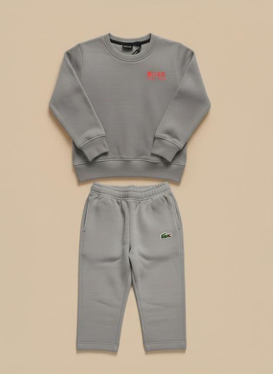 Buy BOSS Kids Boys Grey Tracksuit – Logo Crew Neck Sweatshirt | Gelani Kids Wear