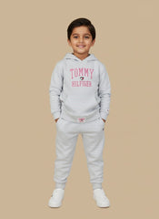 Tommy Hilfiger Boys Grey Tracksuit – Hooded Sweatshirt