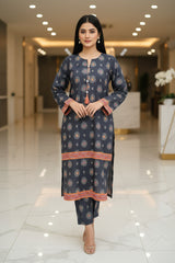 Stitched Black Lawn Suit 2pc | Gelani Summer Women Collection